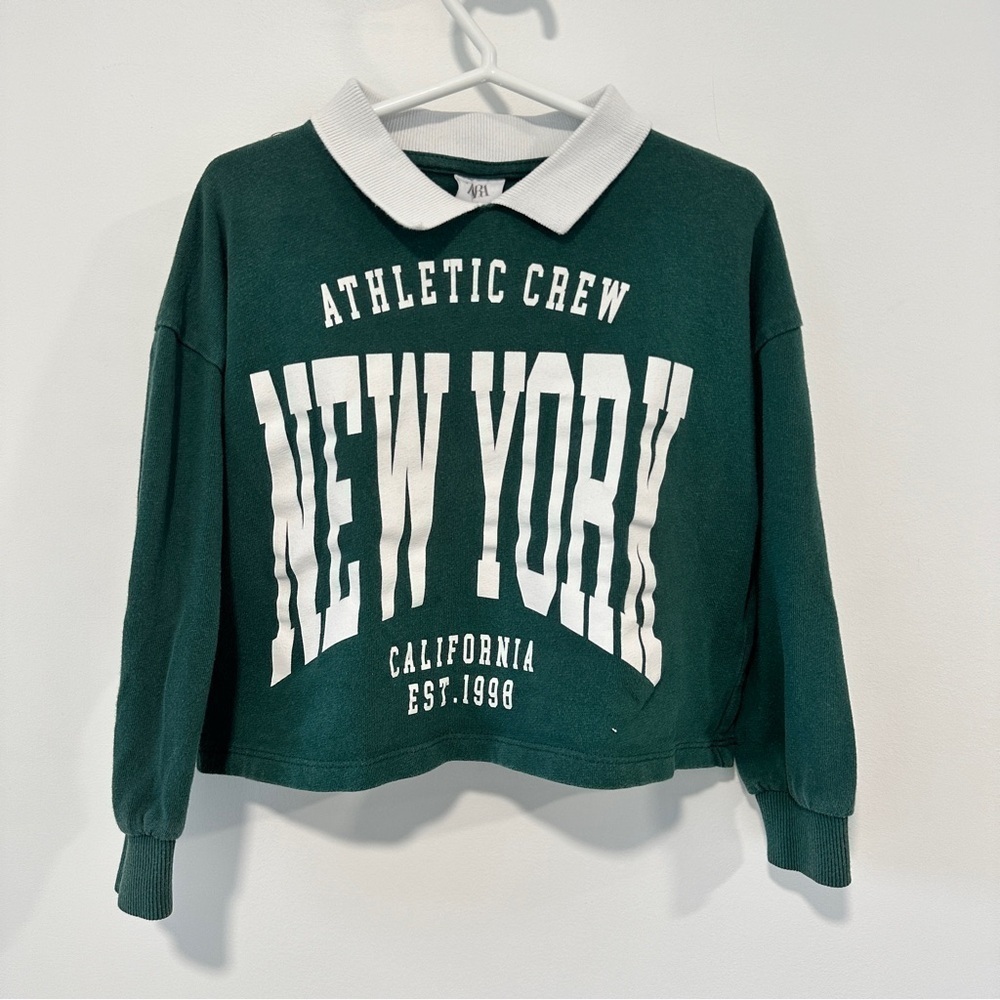 ZARA Girls Collared Sweatshirt